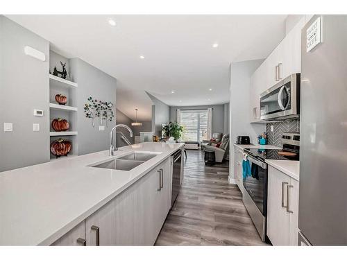 51 Ellington Crescent, Red Deer, AB - Indoor Photo Showing Kitchen With Double Sink With Upgraded Kitchen