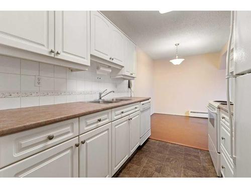 302-5326 47 Avenue, Red Deer, AB - Indoor Photo Showing Kitchen With Double Sink