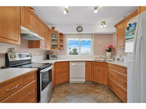 306-4425 Heritage Way, Lacombe, AB - Indoor Photo Showing Kitchen With Double Sink