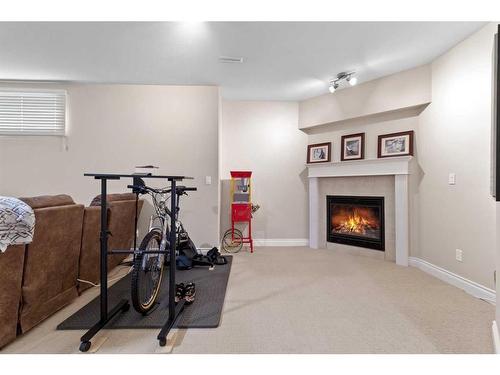 116 Ingle Close, Red Deer, AB - Indoor With Fireplace