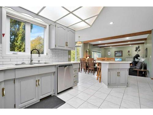 5420 58A Street Crescent, Lacombe, AB - Indoor Photo Showing Kitchen With Double Sink