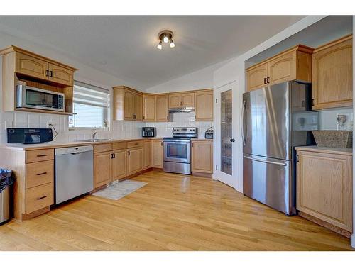 45 Dowler Street, Red Deer, AB - Indoor Photo Showing Kitchen With Double Sink