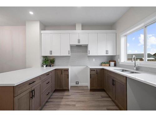 7309B 44B Avenue, Camrose, AB - Indoor Photo Showing Kitchen With Double Sink