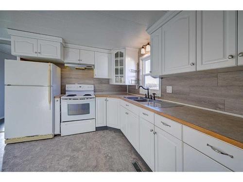 38318 Range Road 224, Delburne, AB - Indoor Photo Showing Kitchen With Double Sink