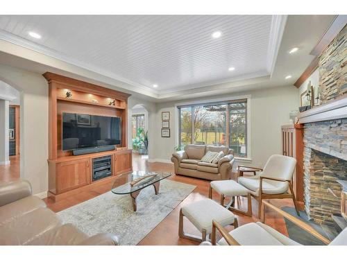 85-37411 Waskasoo Avenue, Rural Red Deer County, AB - Indoor Photo Showing Living Room With Fireplace