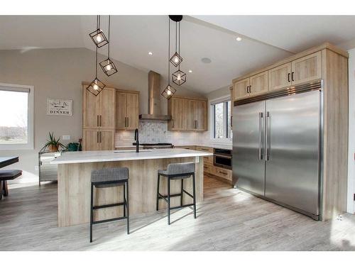 110-25173 Township Road 364, Rural Red Deer County, AB - Indoor Photo Showing Kitchen With Stainless Steel Kitchen With Upgraded Kitchen