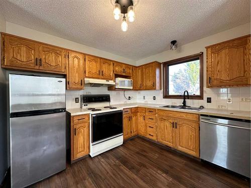 3913 45A Street, Ponoka, AB - Indoor Photo Showing Kitchen With Double Sink