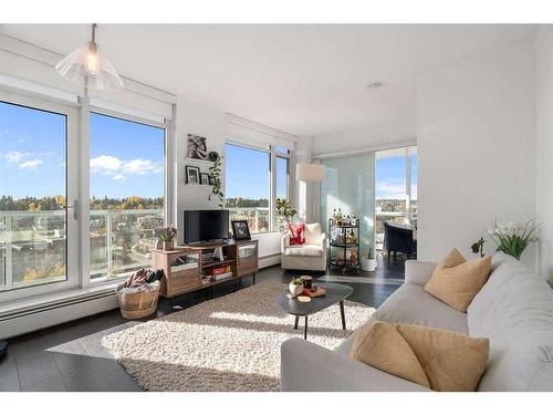 1102-1501 6 Street Sw, Calgary, AB - Indoor Photo Showing Living Room