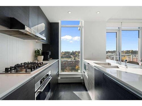 1102-1501 6 Street Sw, Calgary, AB - Indoor Photo Showing Kitchen With Upgraded Kitchen