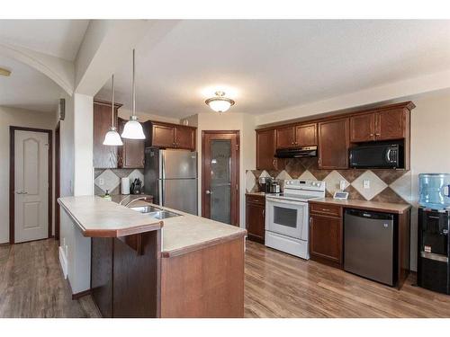 56 Lodge Place, Sylvan Lake, AB - Indoor Photo Showing Kitchen With Double Sink