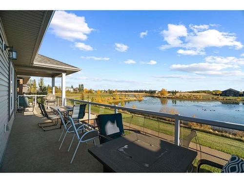 6105 28 Avenue, Camrose, AB - Outdoor With Body Of Water With Deck Patio Veranda With View