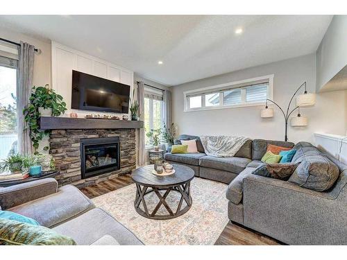 151 Ellington Crescent, Red Deer, AB - Indoor Photo Showing Living Room With Fireplace