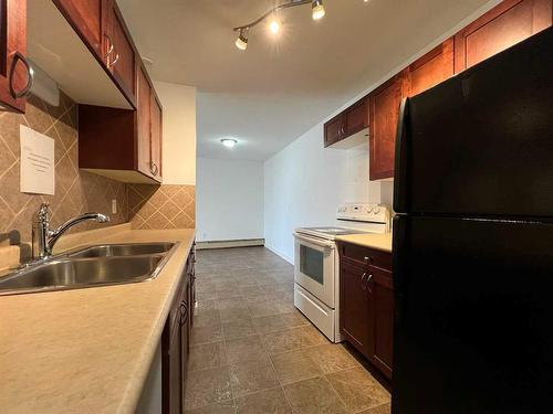 102-7164 Parke Avenue, Red Deer, AB - Indoor Photo Showing Kitchen With Double Sink