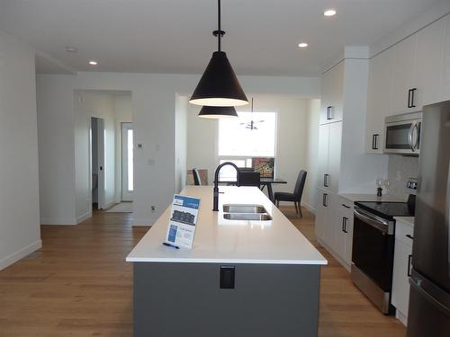 45 Inglis Crescent, Sylvan Lake, AB - Indoor Photo Showing Kitchen With Double Sink With Upgraded Kitchen