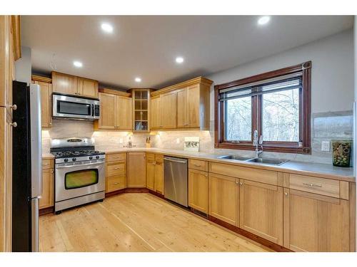 17 Oak Avenue, Okotoks, AB - Indoor Photo Showing Kitchen With Double Sink