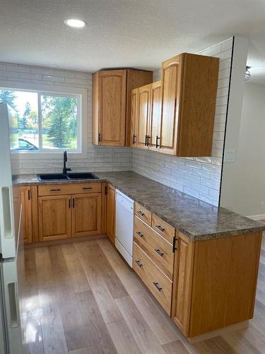 5036 54 Avenue, Eckville, AB - Indoor Photo Showing Kitchen With Double Sink