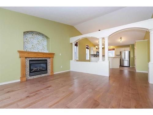 279 Addington Drive, Red Deer, AB - Indoor Photo Showing Living Room With Fireplace