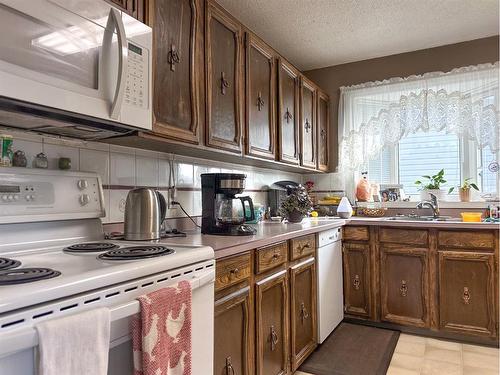 5319 Robinson Place, Bashaw, AB - Indoor Photo Showing Kitchen With Double Sink