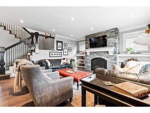 20 Sagewood Close, Red Deer, AB - Indoor Photo Showing Living Room With Fireplace