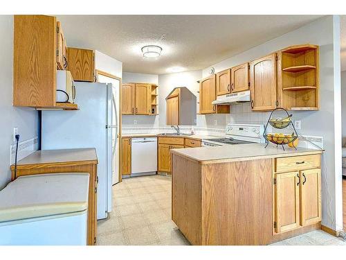 49 Old Boomer Road, Sylvan Lake, AB - Indoor Photo Showing Kitchen With Double Sink