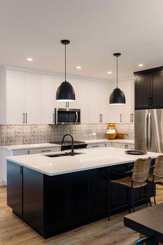 132 Meadow Ponds Drive, Rural Clearwater County, AB - Indoor Photo Showing Kitchen With Upgraded Kitchen