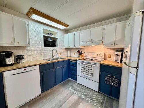 5731 59 Avenue Avenue, Rocky Mountain House, AB - Indoor Photo Showing Kitchen With Double Sink