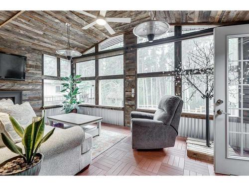 3526 Spruce Drive, Red Deer, AB - Indoor Photo Showing Living Room With Fireplace