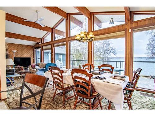 181 Grand Avenue, Norglenwold, AB - Indoor Photo Showing Dining Room With Body Of Water