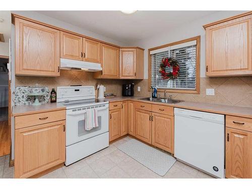 3927 40A Avenue, Red Deer, AB - Indoor Photo Showing Kitchen With Double Sink