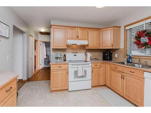 3927 40A Avenue, Red Deer, AB - Indoor Photo Showing Kitchen With Double Sink