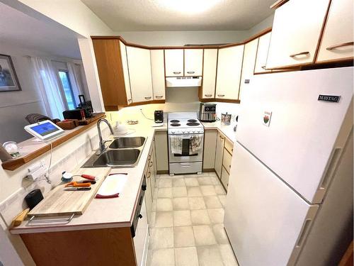 A-4821 54 Street, Camrose, AB - Indoor Photo Showing Kitchen With Double Sink