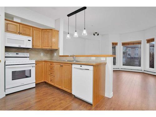 324-5300 48 Street, Red Deer, AB - Indoor Photo Showing Kitchen With Double Sink