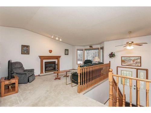 72 Hathaway Lane, Lacombe, AB - Indoor With Fireplace