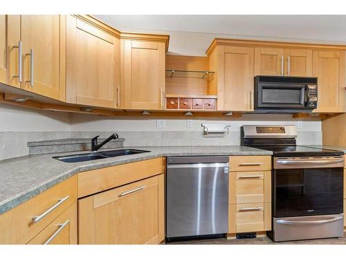 9 Lanterman Close, Red Deer, AB - Indoor Photo Showing Kitchen With Double Sink