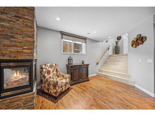 147 Webster Drive, Red Deer, AB - Indoor With Fireplace