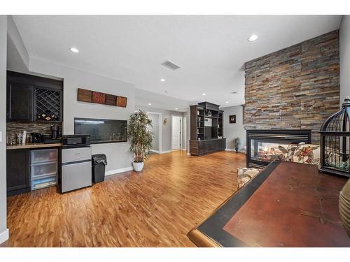 147 Webster Drive, Red Deer, AB - Indoor Photo Showing Other Room With Fireplace