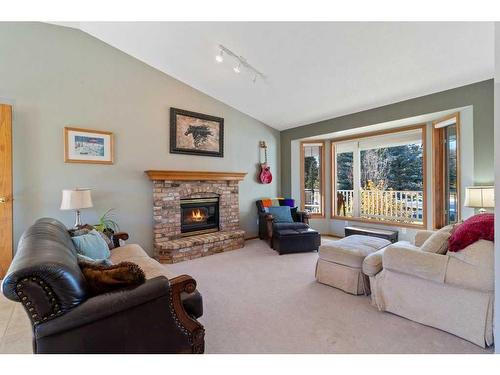 400005 Highway 761, Rural Clearwater County, AB - Indoor Photo Showing Living Room With Fireplace