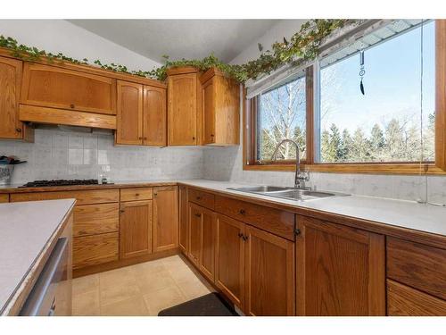 400005 Highway 761, Rural Clearwater County, AB - Indoor Photo Showing Kitchen With Double Sink