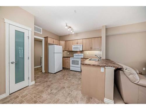 209-6 Michener Boulevard, Red Deer, AB - Indoor Photo Showing Kitchen With Double Sink