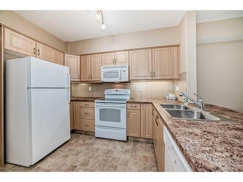 209-6 Michener Boulevard, Red Deer, AB - Indoor Photo Showing Kitchen With Double Sink