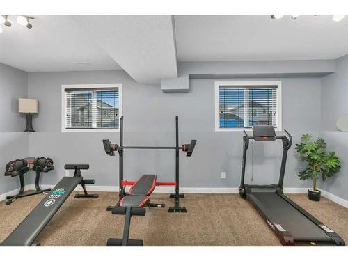 2 Coachman Way, Blackfalds, AB - Indoor Photo Showing Gym Room