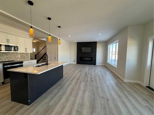 53 Emmett Crescent, Red Deer, AB - Indoor Photo Showing Kitchen With Double Sink