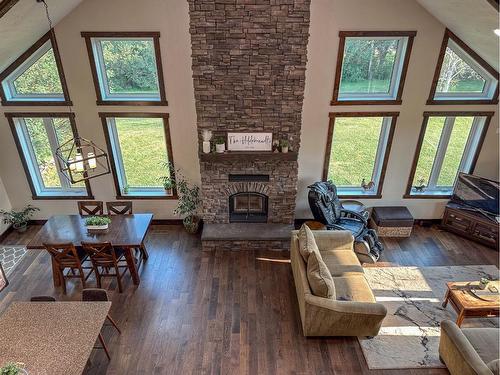 21364 Township Road 434, Rural Camrose County, AB - Indoor Photo Showing Living Room With Fireplace