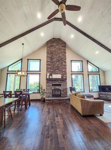 21364 Township Road 434, Rural Camrose County, AB - Indoor Photo Showing Living Room With Fireplace