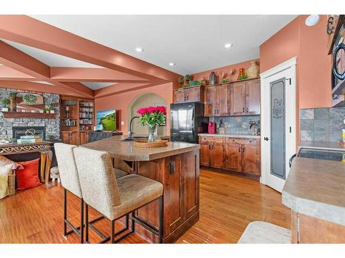 4006 45 Avenue, Sylvan Lake, AB - Indoor Photo Showing Other Room With Fireplace