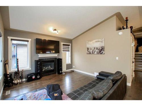 12 Viking Close, Red Deer, AB - Indoor Photo Showing Living Room With Fireplace