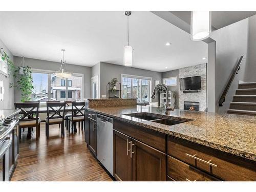 206 Viscount Drive, Red Deer, AB - Indoor Photo Showing Kitchen With Double Sink