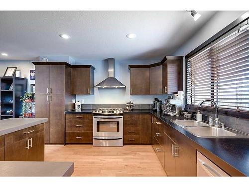 5225 Westridge Drive, Blackfalds, AB - Indoor Photo Showing Kitchen With Stainless Steel Kitchen With Double Sink