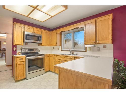 133 Maxwell Avenue, Red Deer, AB - Indoor Photo Showing Kitchen With Double Sink