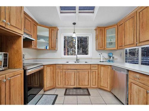 91 Northland Drive, Rural Clearwater County, AB - Indoor Photo Showing Kitchen With Double Sink